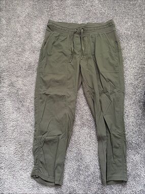 lululemon Olive Green Straight-Leg Drawstring Pants